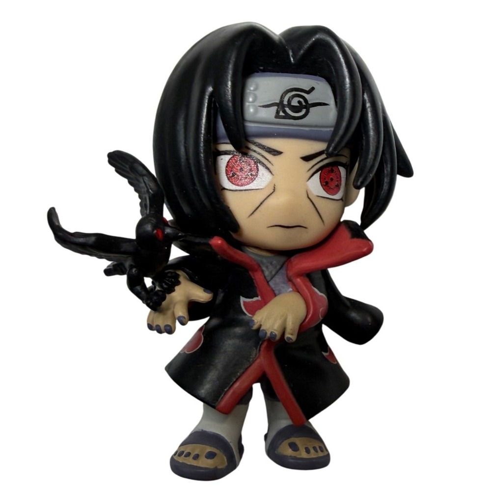 Naruto Shippuden Itachi Uchiha Akatsuki Crow Mini Figure Chibi Anime 2.5 Inch
